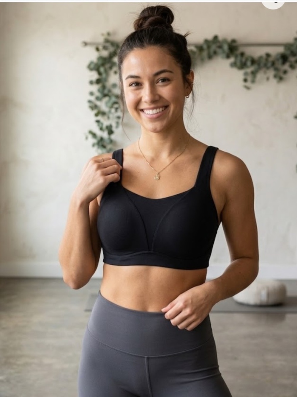 lululemon athletica Black Supportive Sports Bra with Wide Straps